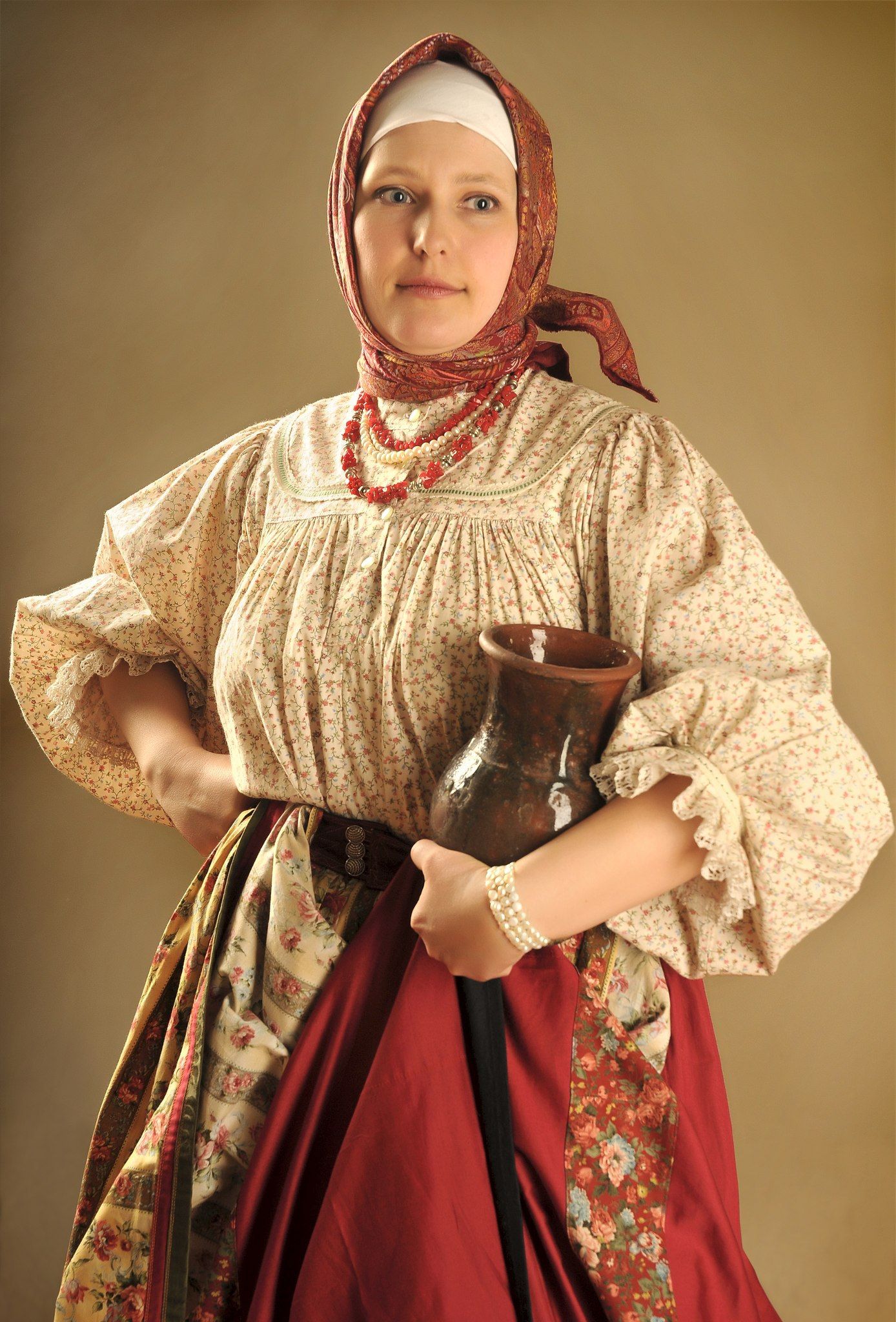 Girls in Slavic costumes in Valletta