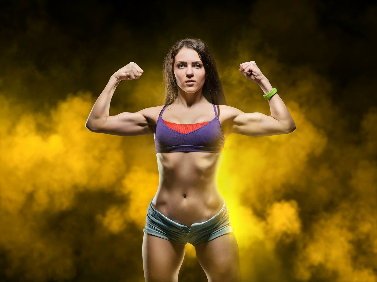 Athletic girls in Valletta